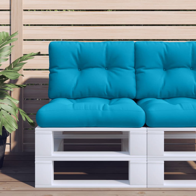 Load image into Gallery viewer, Vidaxl palletkussens 2 st stof lichtblauw
