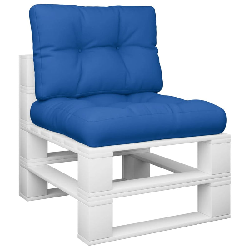 Load image into Gallery viewer, Vidaxl palletkussens 2 st stof koningsblauw
