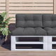 Vidaxl palletkussens 2 st stof antracietkleurig