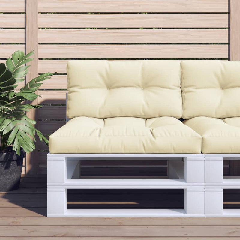 Load image into Gallery viewer, Vidaxl palletkussens 2 st stof crèmekleurig
