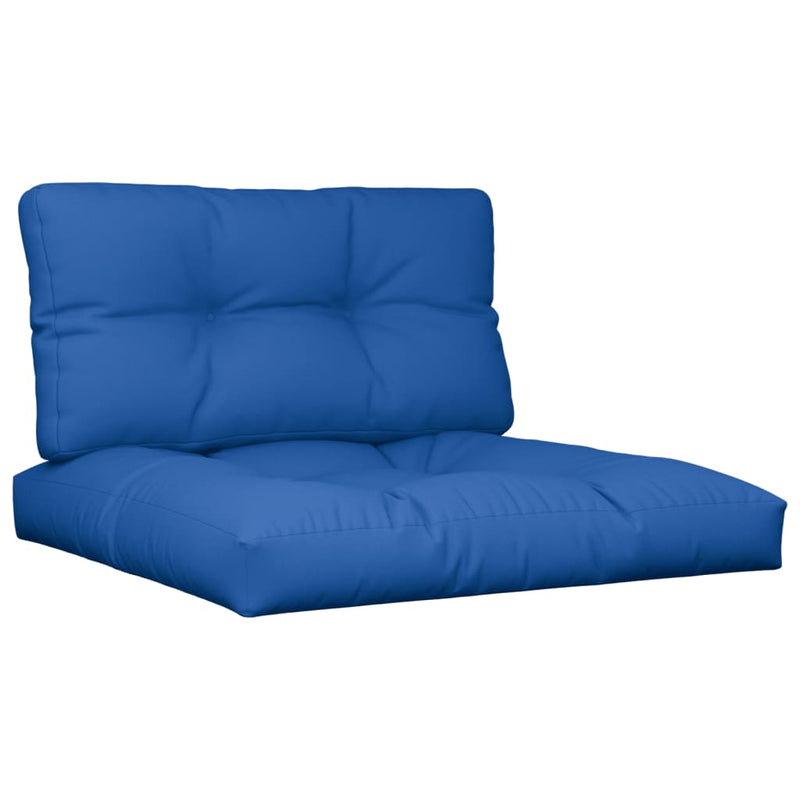 Load image into Gallery viewer, Vidaxl palletkussens 2 st stof koningsblauw
