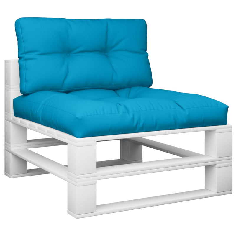 Load image into Gallery viewer, Vidaxl palletkussens 2 st stof lichtblauw
