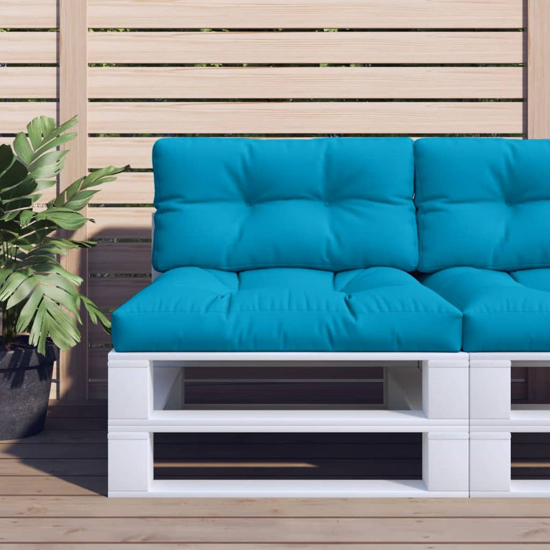 Load image into Gallery viewer, Vidaxl palletkussens 2 st stof lichtblauw
