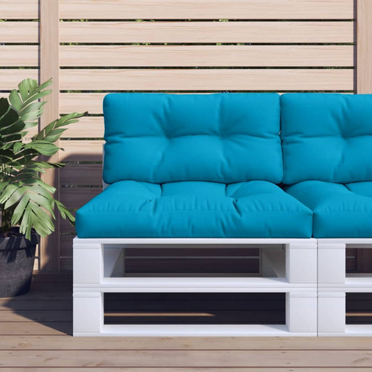 Vidaxl palletkussens 2 st stof lichtblauw