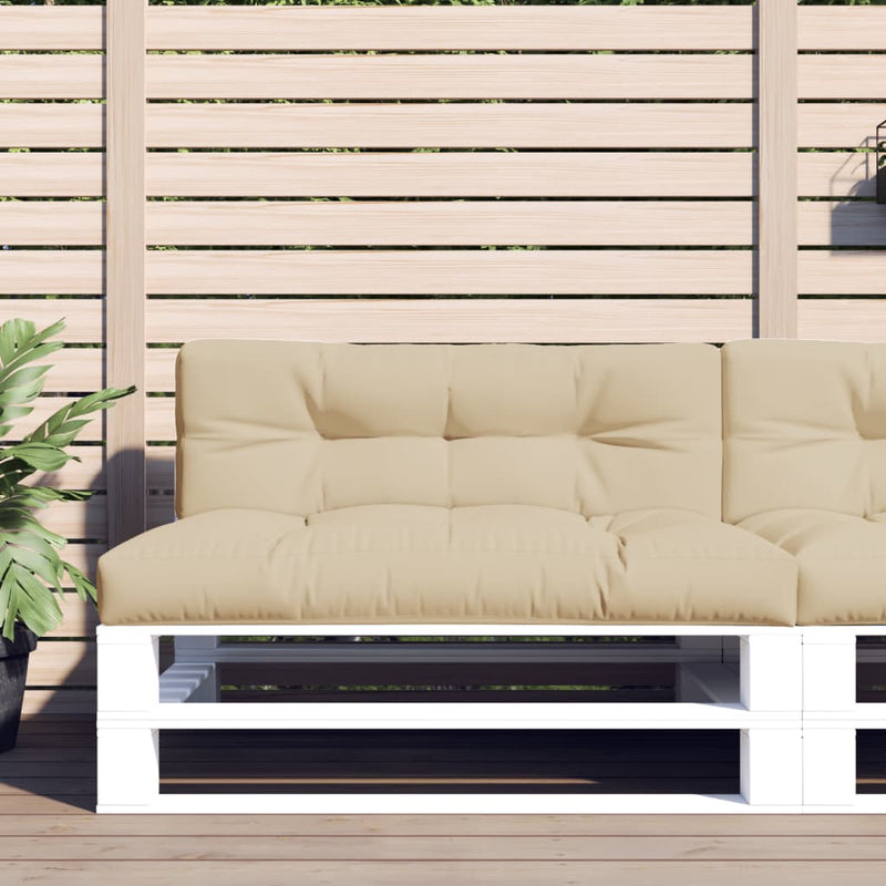 Load image into Gallery viewer, Vidaxl palletkussens 2 st stof beige
