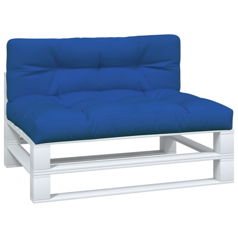 Load image into Gallery viewer, Vidaxl palletkussens 2 st stof koningsblauw
