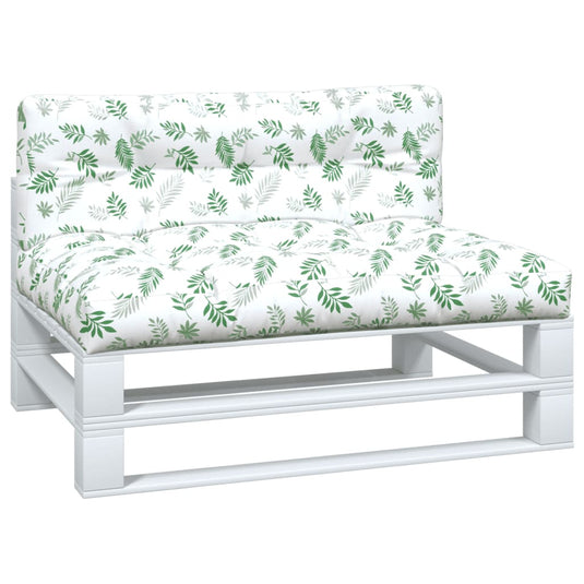 Vidaxl palletkussens 2 st stof bladpatroon