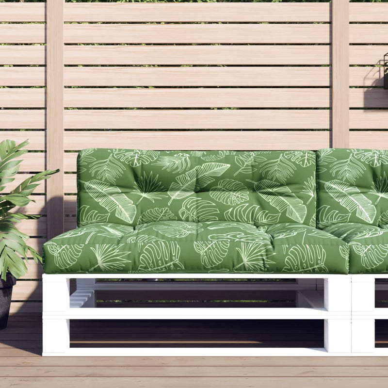 Load image into Gallery viewer, Vidaxl palletkussens 2 st stof bladpatroon
