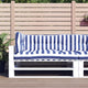 Vidaxl palletkussens 3 st gestreept stof  wit en blauw
