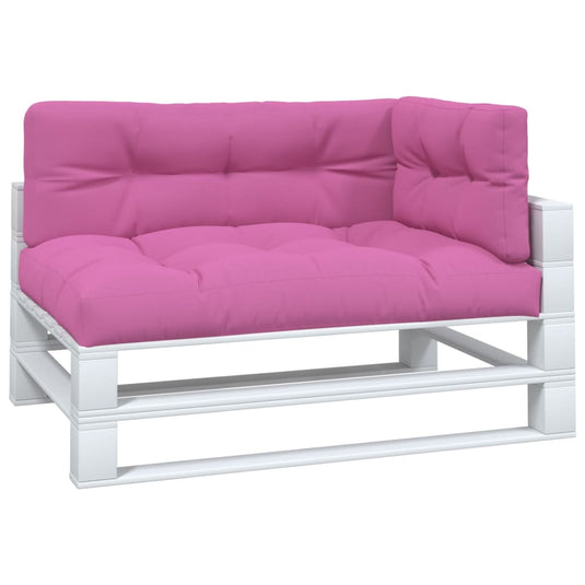 VidaXL Palletkussens 3 st stof  roze