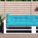 VidaXL Palletkussens 3 st stof  turquoise