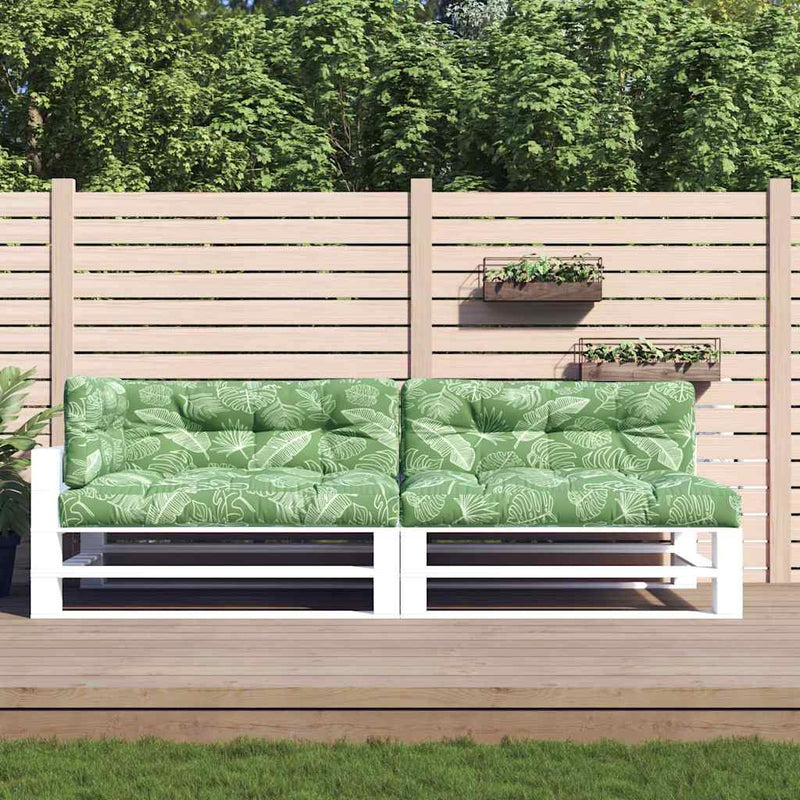 Load image into Gallery viewer, Vidaxl palletkussens 5 st bladpatroon stof
