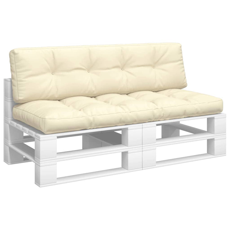 Load image into Gallery viewer, Vidaxl palletkussens 2 st stof crèmekleurig
