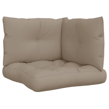 Vidaxl palletkussens 3 st stof taupe