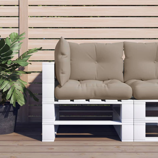 Vidaxl palletkussens 3 st stof taupe