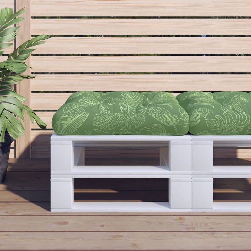 Afbeelding laden in galerijviewer, Vidaxl palletkussen bladpatroon 58x58x10 cm oxford stof
