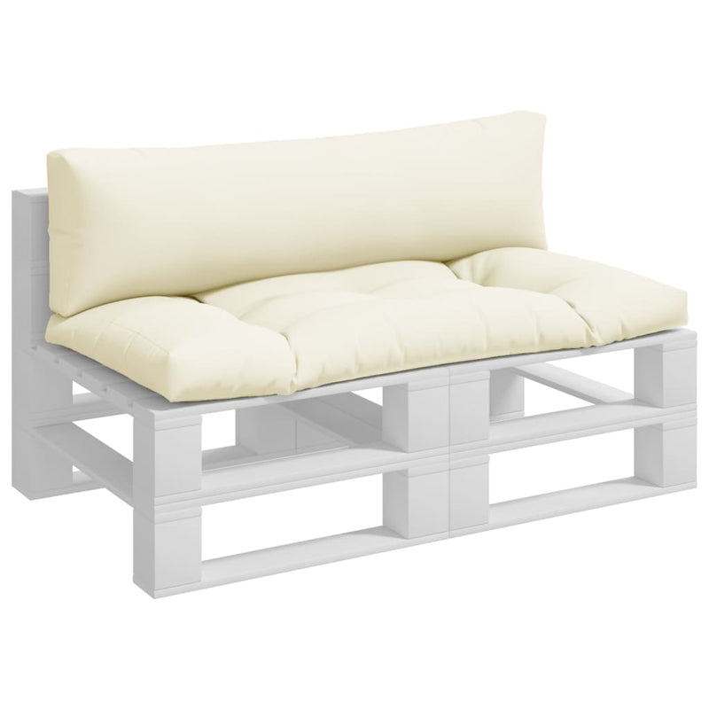Load image into Gallery viewer, Vidaxl palletkussens 2 st stof crèmekleurig
