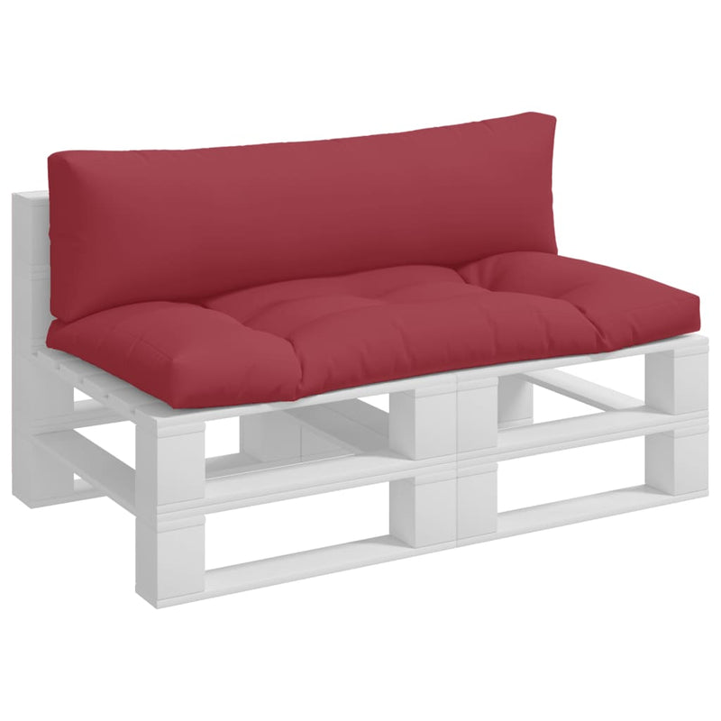 Load image into Gallery viewer, Vidaxl palletkussens 2 st stof wijnrood
