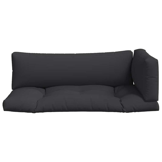 Vidaxl palletkussens 3 st stof zwart