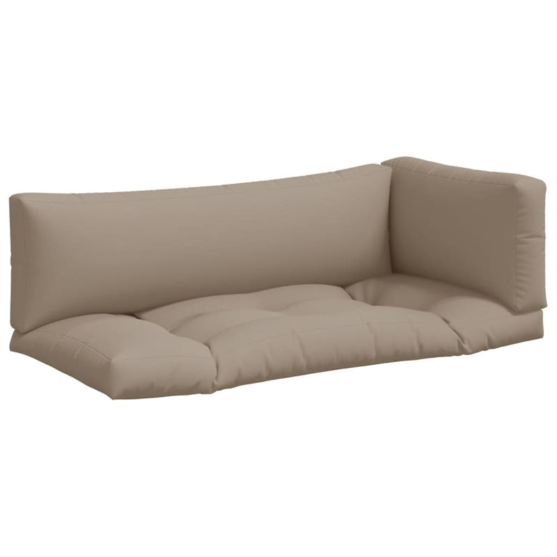 Afbeelding laden in galerijviewer, Vidaxl palletkussens 3 st stof taupe
