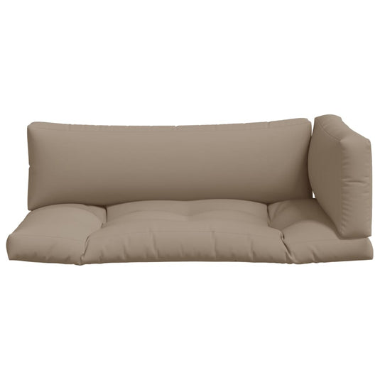 Vidaxl palletkussens 3 st stof taupe
