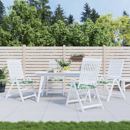 Vidaxl stoelkussens 4 st bladpatroon 40x40x4 cm stof