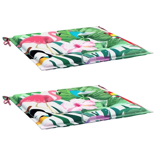Vidaxl tuinstoelkussens 2 st 40x40x4 cm stof meerkleurig