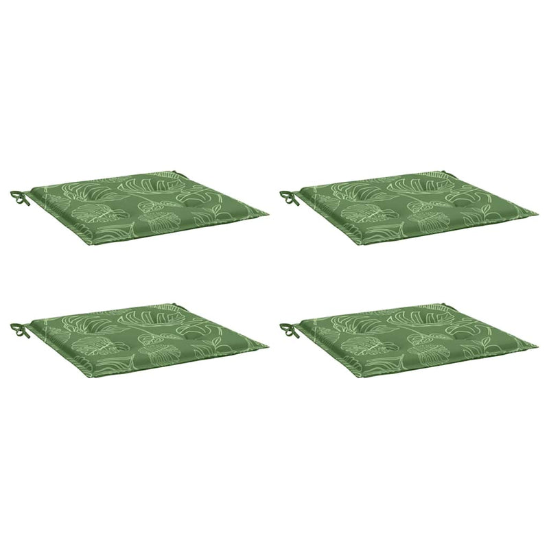 Load image into Gallery viewer, Vidaxl stoelkussens 4 st bladpatroon 40x40x4 cm stof
