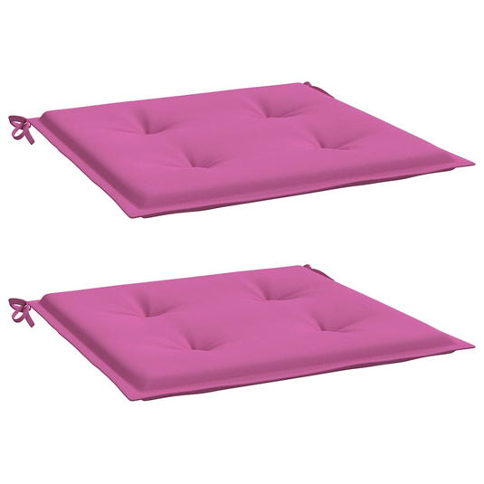Vidaxl tuinstoelkussens 2 st 40x40x4 cm stof roze