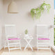 Vidaxl tuinstoelkussens 2 st 40x40x4 cm stof roze