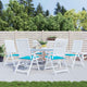 Vidaxl tuinstoelkussens 6 st 40x40x4 cm stof turquoise