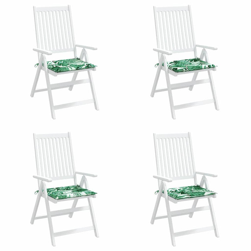 Afbeelding laden in galerijviewer, Vidaxl stoelkussens 4 pcs bladpatroon 50 x 50 x 4 cm oxford stof
