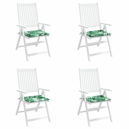 Vidaxl stoelkussens 4 pcs bladpatroon 50 x 50 x 4 cm oxford stof