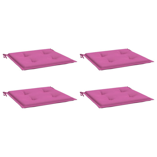 Vidaxl tuinstoelkussens 4 st 50x50x4 cm stof roze