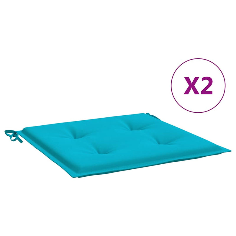 Load image into Gallery viewer, Vidaxl tuinstoelkussens 2 st 50x50x4 cm stof turquoise
