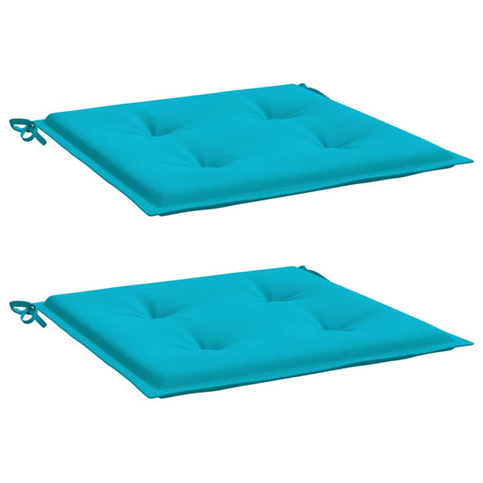 Vidaxl tuinstoelkussens 2 st 50x50x4 cm stof turquoise