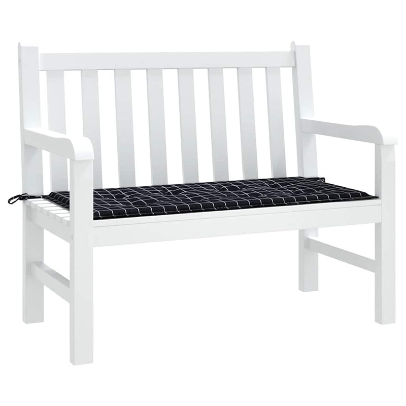 Load image into Gallery viewer, Vidaxl tuinbankkussen ruitpatroon 100x50x4 cm oxford stof zwart
