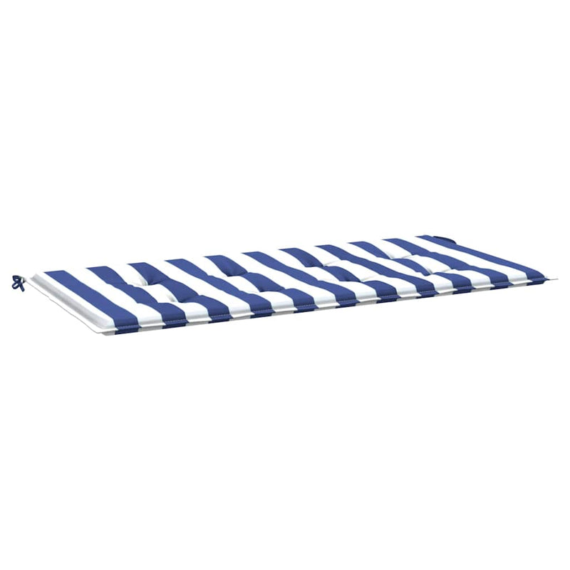 Afbeelding laden in galerijviewer, Vidaxl tuinbankkussen gestreept 120x50x4 cm oxford stof wit en blauw
