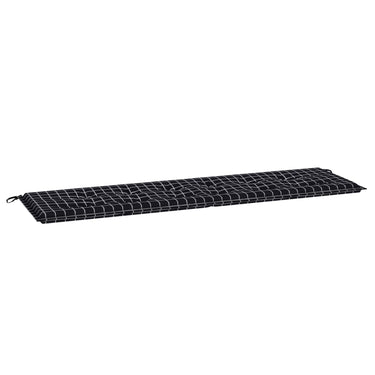 Vidaxl bankkussen geruit zwart ruit 150 x 50 x 3 cm oxford stof