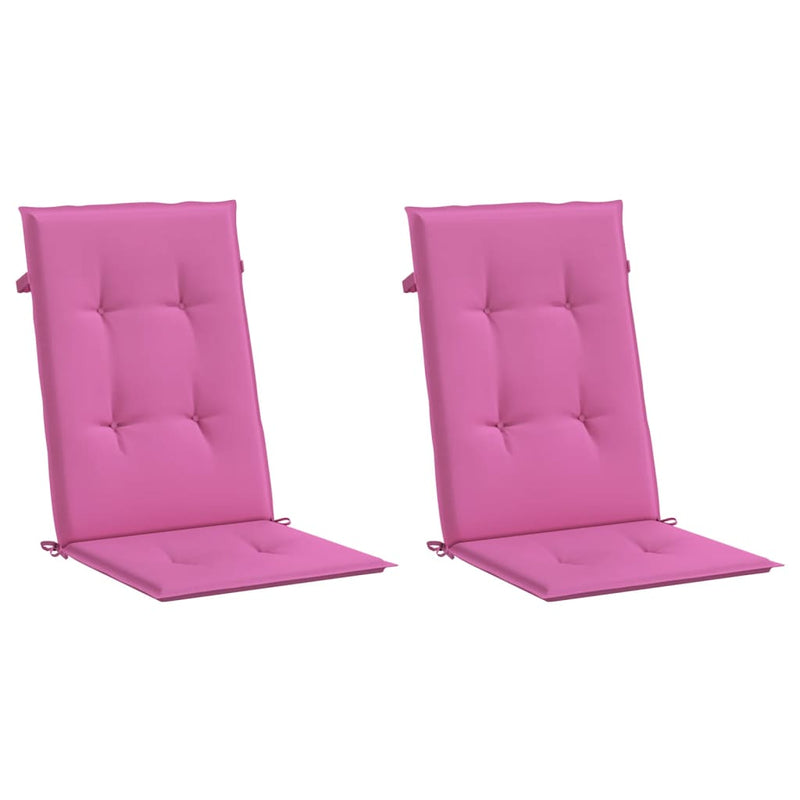 Load image into Gallery viewer, Vidaxl tuinstoelkussens hoge rugleuning 2 st 120x50x3 cm stof roze

