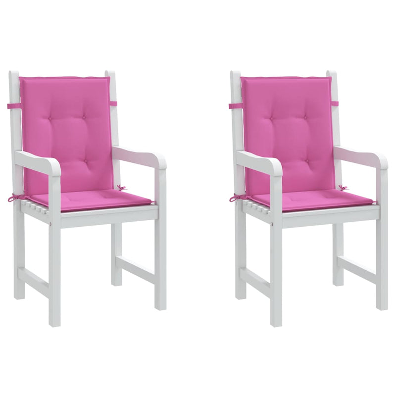 Load image into Gallery viewer, Vidaxl stoelkussens 2 st lage rug stof roze
