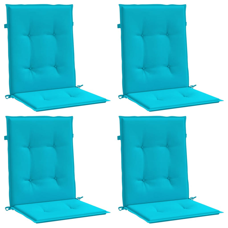 Load image into Gallery viewer, Vidaxl stoelkussens 4 st lage rug stof turquoise
