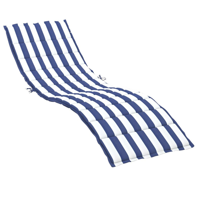 Afbeelding laden in galerijviewer, Vidaxl ligbedkussen gestreept oxford stof blauw en wit
