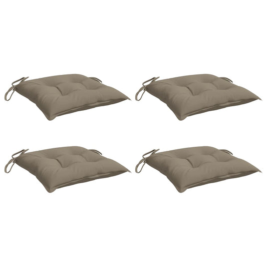 Vidaxl stoelkussens 4 st 40x40x7 cm oxford stof taupe
