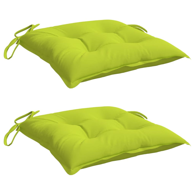 Load image into Gallery viewer, Vidaxl stoelkussens 2 st 40x40x7 cm oxford stof heldergroen
