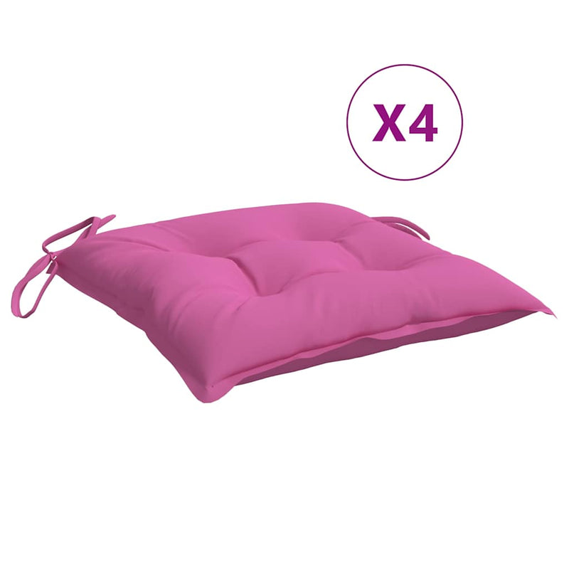 Load image into Gallery viewer, Vidaxl stoelkussens 4 st 40x40x7 cm stof roze
