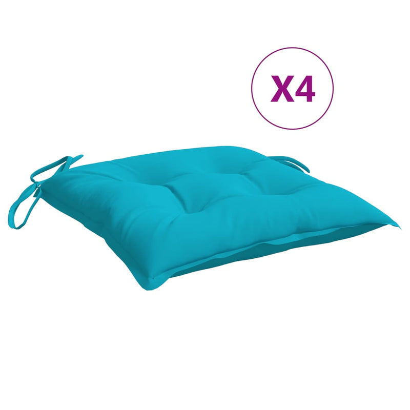 Load image into Gallery viewer, Vidaxl stoelkussens 4 st 40x40x7 cm stof turquoise
