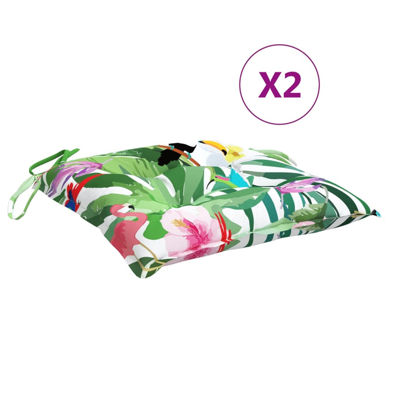 Load image into Gallery viewer, Vidaxl stoelkussens 2 st 50x50x7 cm stof meerkleurig
