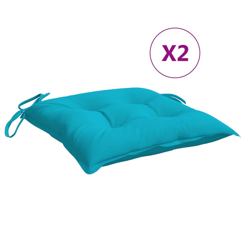 Load image into Gallery viewer, Vidaxl stoelkussens 2 st 50x50x7 cm stof turquoise

