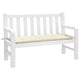 Vidaxl tuinbankkussen 120x50x7 cm oxford stof crèmekleurig